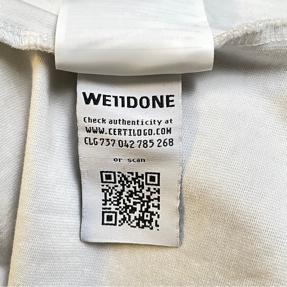 We11done Black & White Raglan Long Sleeve Tee (over sized Size S) - Picture 8 of 10